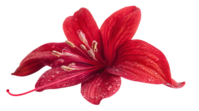 Red flower, transparent background