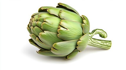 Fototapeta premium Unique High-Detail Artichoke with Textured Green Leaves