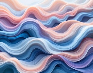 Abstract Pastel Waves Flowing Seamlessly