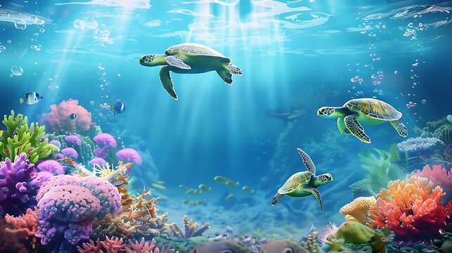 Coral reefs are vibrant underwater ecosystems formed by colonies of tiny animals called coral polyps, which build calcium carbonate structures over time. These reefs are teeming with life, supporting 