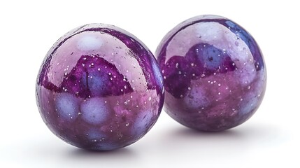 Obraz premium Beautiful purple marble orbs studio photography minimalist