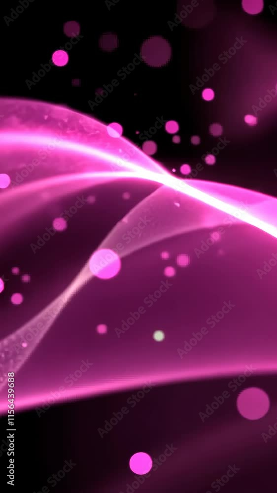 Aufkleber vibrant pink waves create a mesmerizing display of light and color in a digital art representation