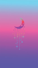 moon and stars wallpapers for mobile phones and backgrounds Wallpapers featuring foliage usually feature a natural and lush aesthetic