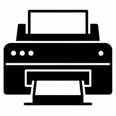 Printer Black Silhouette Vector Design