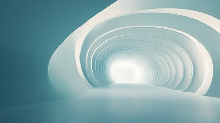 Abstract Tunnel Architectural Design With Light