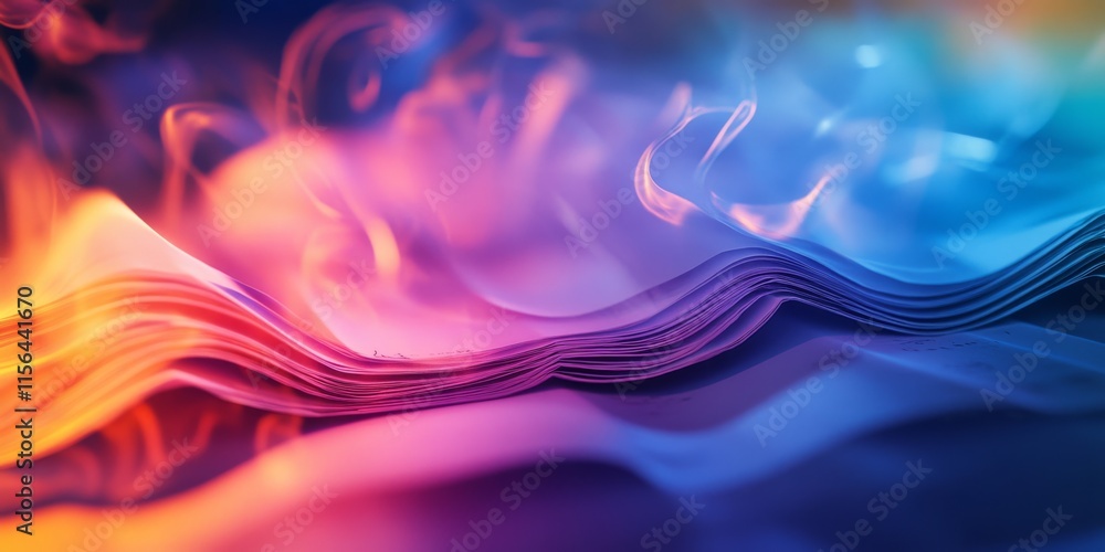 Poster a colorful piece of fabric with a flame on it. the flame is orange and yellow. the fabric is folded 