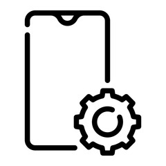 gear line icon
