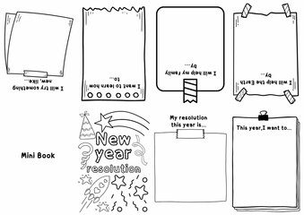 Create a fun New Year Resolution Minibook! Kids can set goals, color, and design their own minibook. Perfect for classroom activities, homeschool projects, or family crafting time.