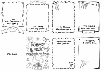 Create a fun New Year Resolution Minibook! Kids can set goals, color, and design their own minibook. Perfect for classroom activities, homeschool projects, or family crafting time.