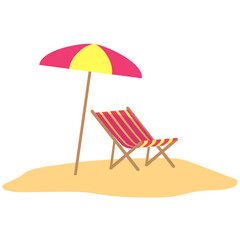 Sun Umbrella, Beach Chair, Sand