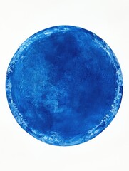 Blue Circle White Background