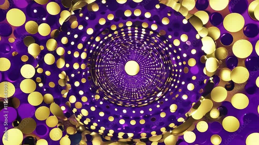 Poster luxurious modern polka dot design video with dynamic highlights and sharp shadows