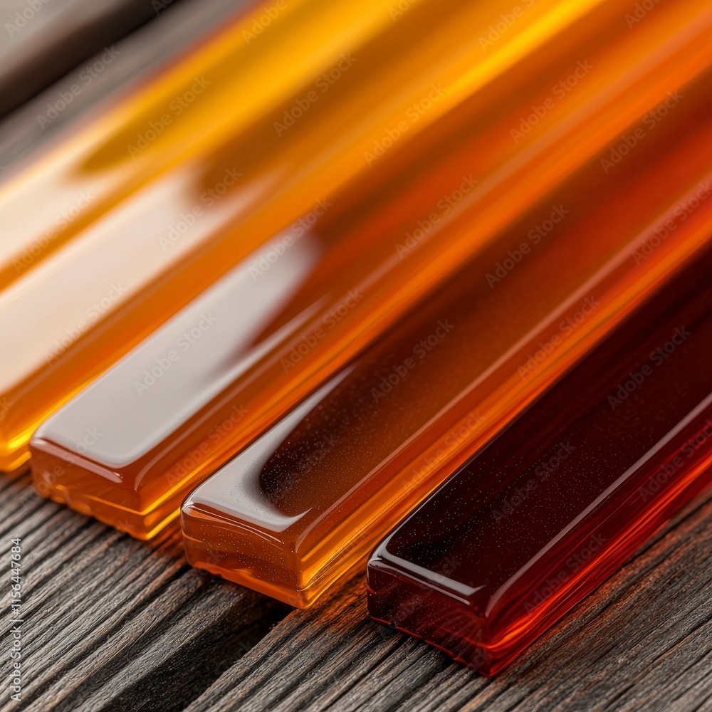 Poster amber glass tiles shiny smooth gradient closeup texture design element