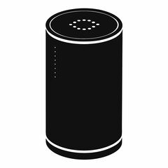 Smart Speaker Silhouette Vector Art