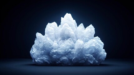 Fototapeta premium Luminous Ice Crystals Glacial Cluster Winter Wonderland Frozen Art