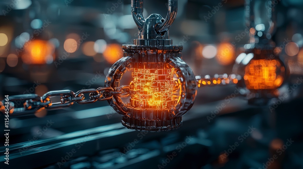 Aufkleber innovative technology event futuristic factory digital art industrial environment close-up view conc