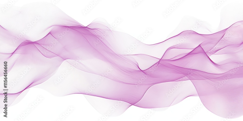 Aufkleber abstract purple wave pattern with flowing lines on a white background, showcasing dynamic movement a