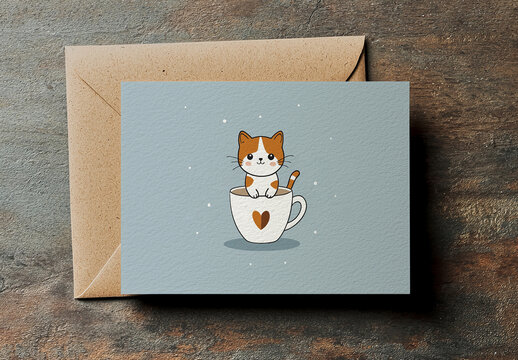 Postcard Mockup Template