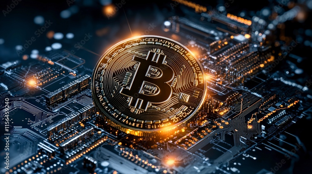 Aufkleber Dynamic crypto market visualization aerial infographic of financial trends in a high-tech digital arena