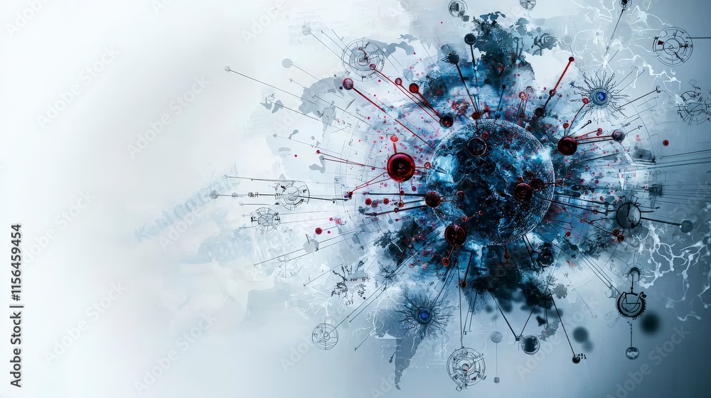 Poster Public policy framework global context visual representation abstract environment conceptual analysis for awareness