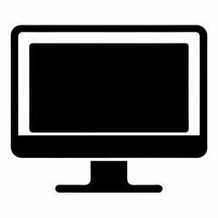 Desktop Monitor Silhouette Vector Art