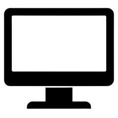 Desktop Monitor Silhouette Vector Art