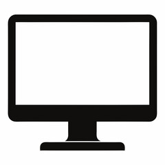 Desktop Monitor Silhouette Vector Art