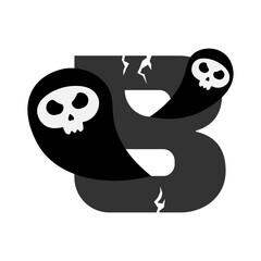 Halloween Theme Letter B