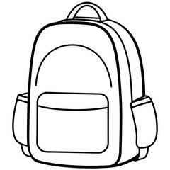 Backpack Line Art Vector Design