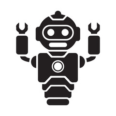 Fototapeta premium robot vector icon