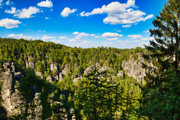 Elbsandsteingebirge - Gebirge - Sächsische Schweiz - Deutschland - Sachsen - Gebirge - Berg -...