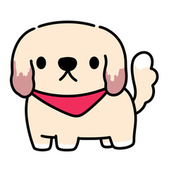 Standing Dog with Bandana
