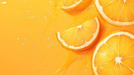 Vibrant Close-up Photo: Juicy Orange Slices Splashing in Zesty Juice. AI Generated