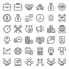 Business and finance icon set vector