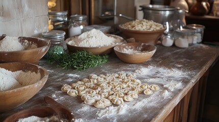 Rustic Kitchen: Homemade Pasta Preparation