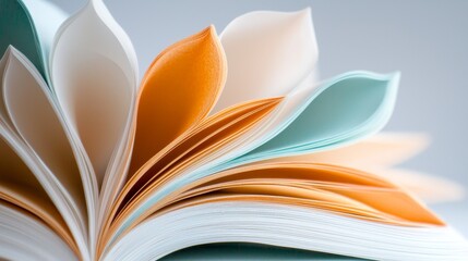 Colorful Book Pages Abstract Paper Texture Education Knowledge