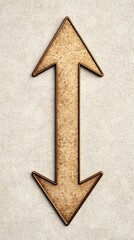 Double Arrow Symbol  Up and Down Direction  Guidance  Metal Texture  Signpost