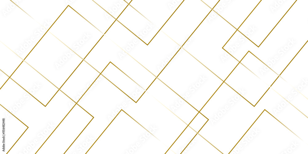 Poster mondrian style of diagonal square pattern vector. design geometric tile gold on black background. mo