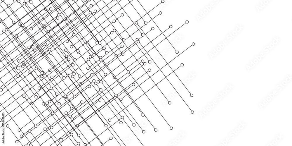 Poster abstract lines in grey and white tone of many squares and rectangle shapes on white background. meta