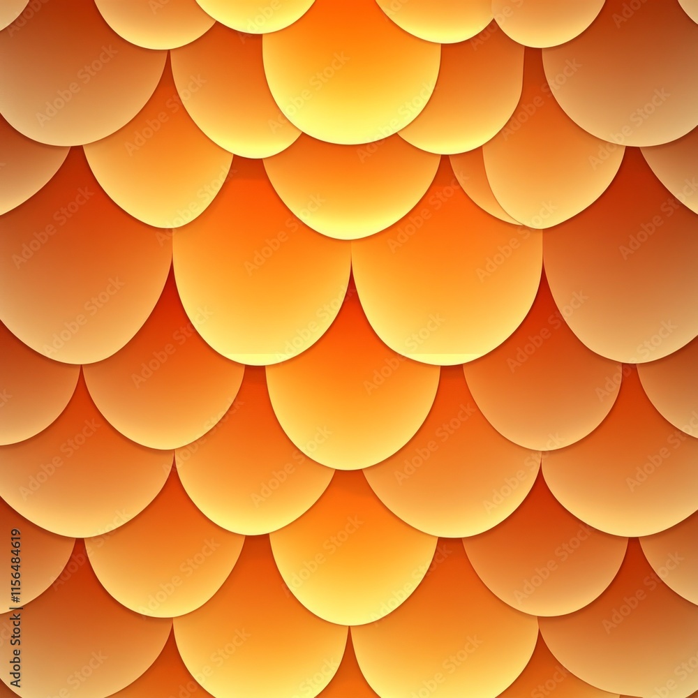 Poster vector illustration of repeating concave ellipse pattern. burn color gradient. abstract background design template.
