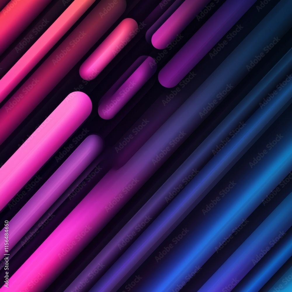 Poster colorful diagonal pipe shape vector illustration. abstract background design template. magenta pink 