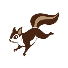 Flying Squirrel Illustration Cute and Dynamic Wildlife Vector Design  