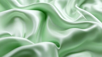 Obraz premium Pale Green Silk Fabric Draped Softly Abstract Texture