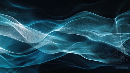 Obraz premium Blue and White Lines on Dark Background