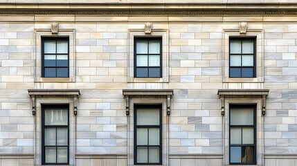 Fototapeta premium Federal Reserve building facade showcasing the architectural grandeur and historical significance of a key financial institution, embodying stability and economic stewardship