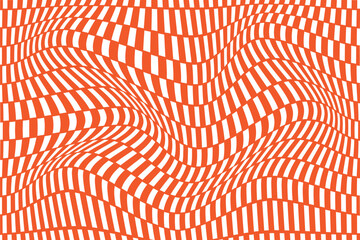 simple abstract creative orange color small short line wavy pattern an orange background with geometric lines and a white zigzag pattern