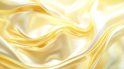 Elegant Draped Golden Silk Fabric Texture
