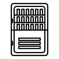 Stokes icon with cans arranged for storage.