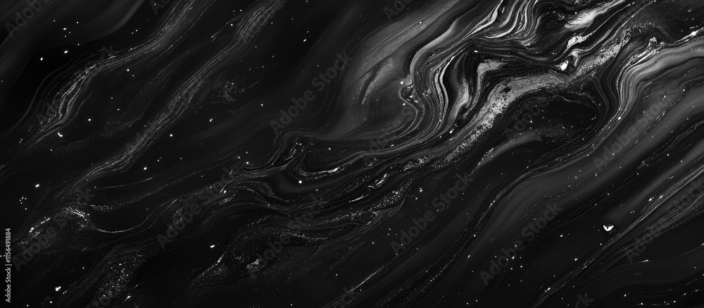 Poster elegant black marble texture featuring subtle veining ideal for backgrounds or overlaying text in de