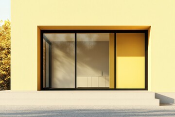 Minimalist door in a minimalist style house